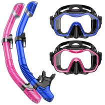 Equipo de Snorkel Kwambiri Set de Snorkel con Boca Seco para Adultos y Niños Equipo de Snorkel Kwambiri Set de Snorkel con Boca Seco para Adultos y Niños