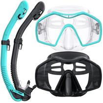 Equipo de Snorkel Skarif Máscara de Snorkel con Secado Superior para Adultos, Pack de 2
