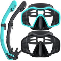 Equipo de Snorkel Skarif Máscara de Snorkel con Tubo Seco para Adultos Paquete de 2