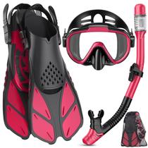 Equipo de snorkel Ubekezele 4 en 1 para adultos con bolsa de viaje