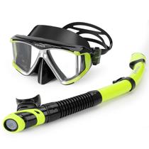 Equipo de Snorkel Yimserk con Máscara de 4 Ventanas Antivaho y Snorkel Seco para Adultos Equipo de Snorkel Yimserk con Máscara de 4 Ventanas Antivaho y Snorkel Seco para Adultos