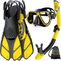 Equipo de Snorkel Zenoplige Máscara Aletas Snorkel para Adultos Equipo de Snorkel Zenoplige Máscara Aletas Snorkel para Adultos