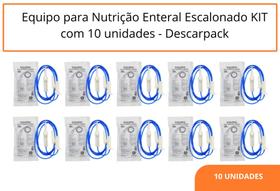 Equipo para Nutrição Enteral Escalonado KIT com 10 unidades - Descarpack