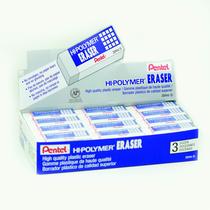 Eraser Pentel Hi-Polymer Block Large White, pacote com 36 unidades ZEH-10