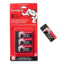 Eraser Sakura SumoGrip Block B80, tamanho pequeno, preto, pacote com 3