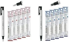 Eraser Tombow Mono Zero em estilo caneta com 2 borrachas e 20 recargas