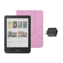 eReader Kobo Clara Colour com pacote de capa Candy Pink + AC