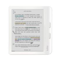 eReader Kobo Libra Colour 7 polegadas, sem brilho, impermeável, branco