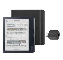 eReader Kobo Libra, cor preta, com estojo e adaptador AC