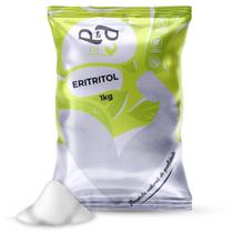 Eritritol Cristal Adoçante 100% Puro Natural 1Kg - P&P