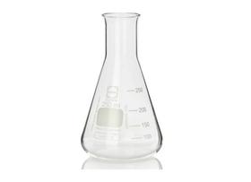 Erlenmeyer De Vidro Boca Estreita Graduado 250ml Vidro Borosilicato 3.3 Forma cônica