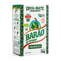 Erva-Mate Orgânica A Vácuo Barão 1Kg, Erva Mate Orgânica Padrão Gaúcho Para Chimarrão, Branco, Sabor Natural Puro E Autê