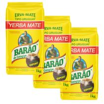 Ervas Mates Export para Chimarrão Tipo Uruguay Barão Kit 3kg