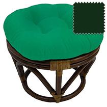 Escabelo para pés em rattan para caravana internacional otomana verde floresta Escabelo para pés em rattan para caravana internacional otomana verde floresta