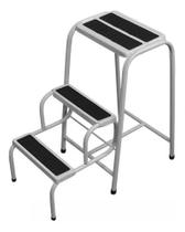 Escada 3 Degraus Dobrável Útil Forte Banqueta Antiderrapante