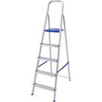 Escada 5 Degraus Alumínio Mor - Prata