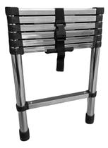 Escada Aço Inox Extensiva Telescópica 7 Degraus 2,0 metros