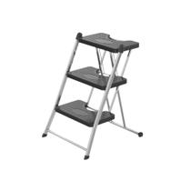 Escada Alcance 3 Degraus Dobrável 120 kg Cromada Anodilar