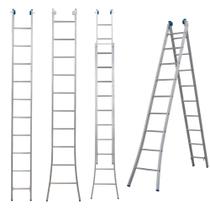 Escada Alumínio 3 Em 1 Extensiva 2 X 10 - 20 Degraus Alumasa Escada Alumínio 3 Em 1 Extensiva 2 X 10 - 20 Degraus Alumasa