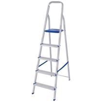 Escada Alumínio 5 Degraus 154cm Mor Capacidade 120kg Leveza Durabilidade Alta Grande Escada Alumínio 5 Degraus 154cm Mor Capacidade 120kg Leveza Durabilidade Alta Grande