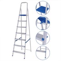 Escada Alumínio 7 Degraus Mor Doméstica e Profissional