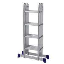 Escada Alumínio Articulada 4 x 4 Multifunção Mor Escada Alumínio Articulada 4 x 4 Multifunção Mor