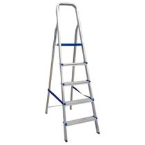 Escada Alumínio Doméstica Ultra Leve 5 Degraus REAL 005 Escada Alumínio Doméstica Ultra Leve 5 Degraus REAL 005