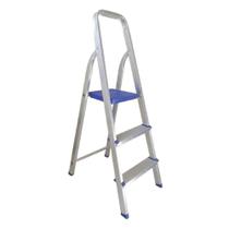 Escada Alumínio Pratik 3 Degraus Uso Doméstico