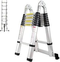 Escada Alumínio Telescópica V Multifuncional 5m 16 Degraus Escada Alumínio Telescópica V Multifuncional 5m 16 Degraus