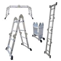Escada Articulada 4x2 Multifuncional Alumínio 2,31m Reisam Escada Articulada 4x2 Multifuncional Alumínio 2,31m Reisam