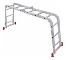 Escada Articulada 4x3 Em Aluminio 12 Degraus - Botafogo