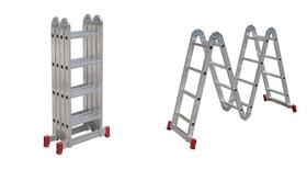 Escada Articulada 4X4 Degraus Em Alumínio Btf Esc0293 Escada Articulada 4X4 Degraus Em Alumínio Btf Esc0293