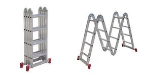 Escada Articulada 4X4 Degraus Em Alumínio Btf Esc0293 Escada Articulada 4X4 Degraus Em Alumínio Btf Esc0293