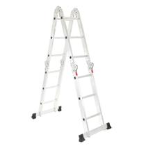 Escada Articulada Alumínio Multifuncional 12 Degraus 4x3 Altura de 3,32 Metros