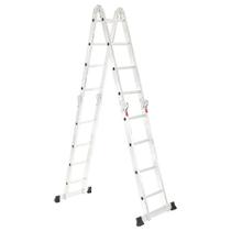Escada Articulada de Alumínio 4X4 Multifuncional 16 Degraus 4,32 Metros de Altura Escada Articulada de Alumínio 4X4 Multifuncional 16 Degraus 4,32 Metros de Altura