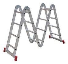 Escada Articulavel 16 Degraus 4x4 Aluminio 4,23m Botafogo Escada Articulavel 16 Degraus 4x4 Aluminio 4,23m Botafogo