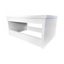 Escada Auxiliar 1 Degrau Maca Cama Clinica MDF Branco - Limed Mogi