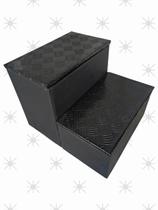 Escada Auxiliar 2 Degraus Antiderrapante Beleza - Preta