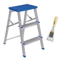 Escada Banqueta 3 Degraus em Alumínio Até 120 KG 5107 MOR com Espátula SPARTA Escada Banqueta 3 Degraus em Alumínio Até 120 KG 5107 MOR com Espátula SPARTA