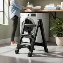 Escada Banqueta Agraplast 3 Degraus Plástico Dobrável