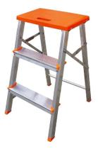 Escada banqueta de aluminio 03 degraus dobravel esc0071