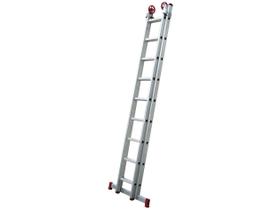 Escada botafogo aluminio 3 em 1 extensiva 09x2 degraus