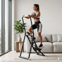 Escada Caminhada Dobrável Exercício Fitness Máquina De Escalada Simulador Ate 130kg Display Lcd Mul