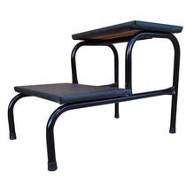 Escada Clínica de 2 Degraus Piso Em MDF Com Antiderrapante Preta Medcombo Escada Clínica de 2 Degraus Piso Em MDF Com Antiderrapante Preta Medcombo