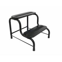 Escada Clínica Tubular 02 Degraus - Preto - Arktus