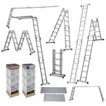 Escada Com Plataforma Multifuncional 4x4 16 Degraus Mor 5134