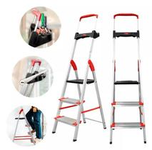 Escada Comfort 03 Degraus Alumínio Reforçada Alumasa 150kg