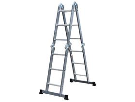 Escada de Aço e Alumínio Multiuso 4x3 com Plataforma 12 Degraus Nell KMP403