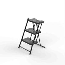 Escada de Alcance 3 Degraus Preta Anodilar