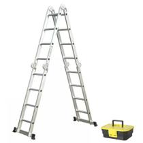 Escada De Alumínio 4x4 16 Degraus 4,32 mts + Handy Box